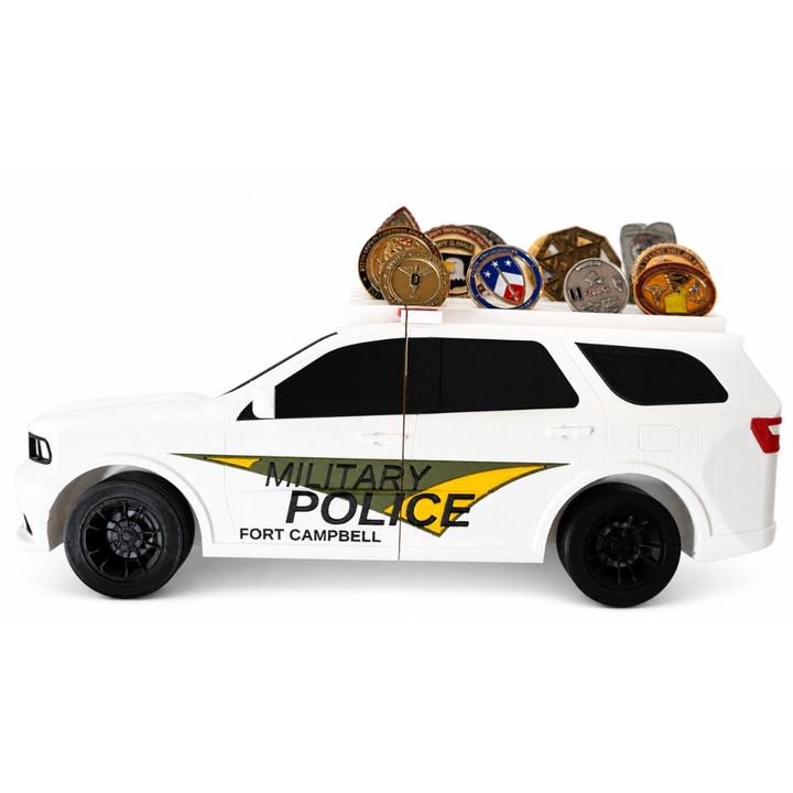 Dodge Durango MP Cruiser Coin Holder | Military Police Challenge Coin Display | Law Enforcement Desk Decor | Veteran Gift