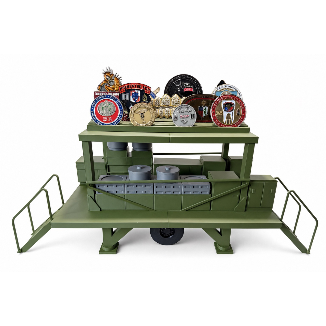 MKT Field Kitchen Coin Holder | Military Challenge Coin Display Rack (3D Printed)