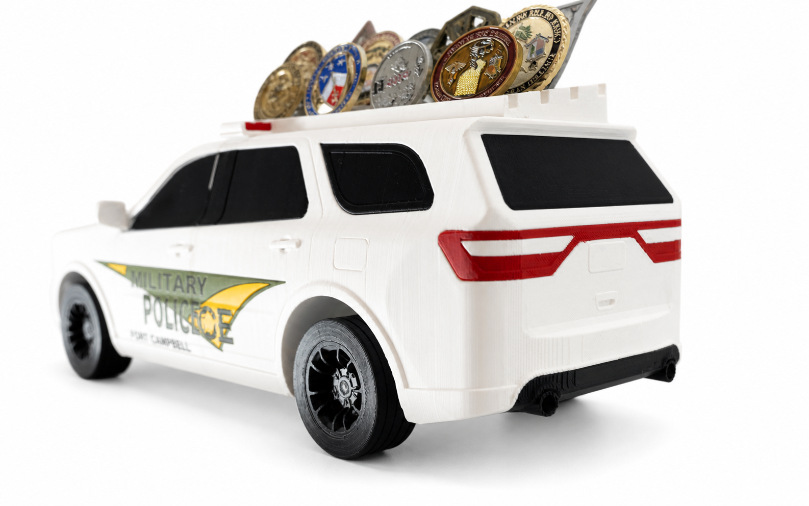 Dodge Durango MP Cruiser Coin Holder | Military Police Challenge Coin Display | Law Enforcement Desk Decor | Veteran Gift