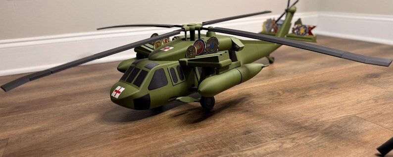 Blackhawk Helicopter Coin Holder | UH-60 Challenge Coin Display | Military Desk Decor | Army Gift