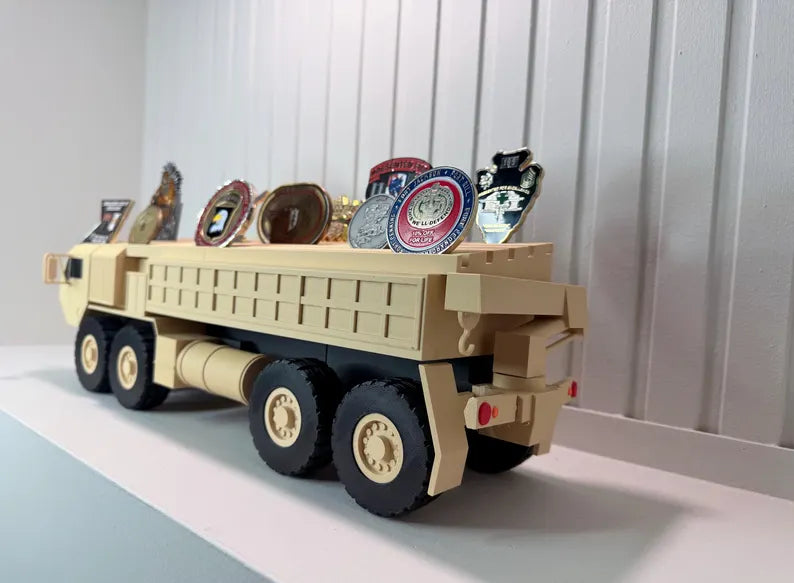 Army Wrecker Coin Holder | Military Recovery Vehicle Challenge Coin Display | 88M 91B Veteran Gift