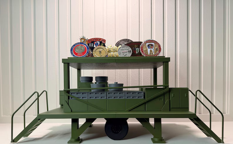 MKT Field Kitchen Coin Holder | Military Challenge Coin Display Rack (3D Printed)