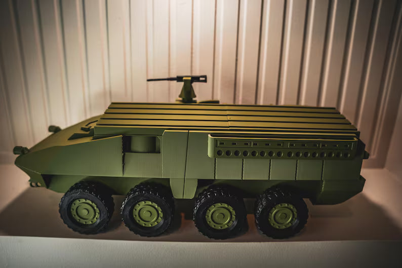 Stryker Coin Holder | Army Combat Vehicle Challenge Coin Display | Military Desk Decor | Veteran Gift