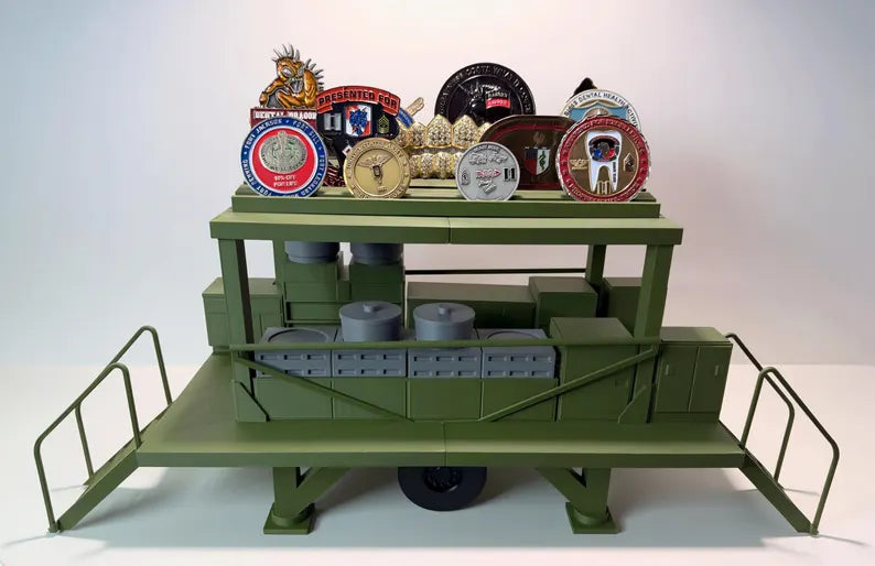 MKT Field Kitchen Coin Holder | Military Challenge Coin Display Rack (3D Printed)