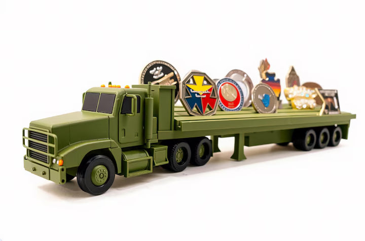 M915 Army Truck Coin Holder | Military Semi Display | Tactical Desk Decor | Veteran Gift