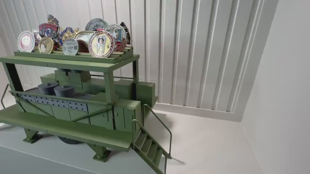 MKT Field Kitchen Coin Holder | Military Challenge Coin Display Rack (3D Printed)